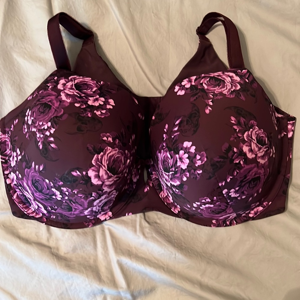 Torrid purple rose bra 40F